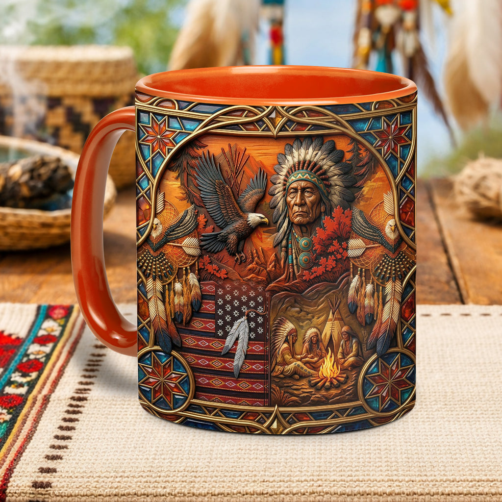 ACM35 Chief Flag Native American Accent Mug