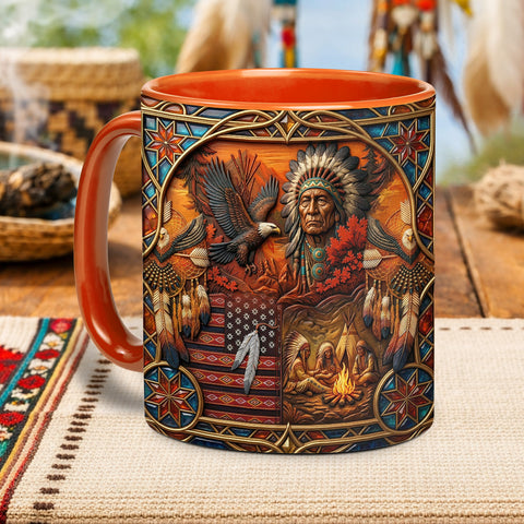 ACM35 Chief Flag Native American Accent Mug