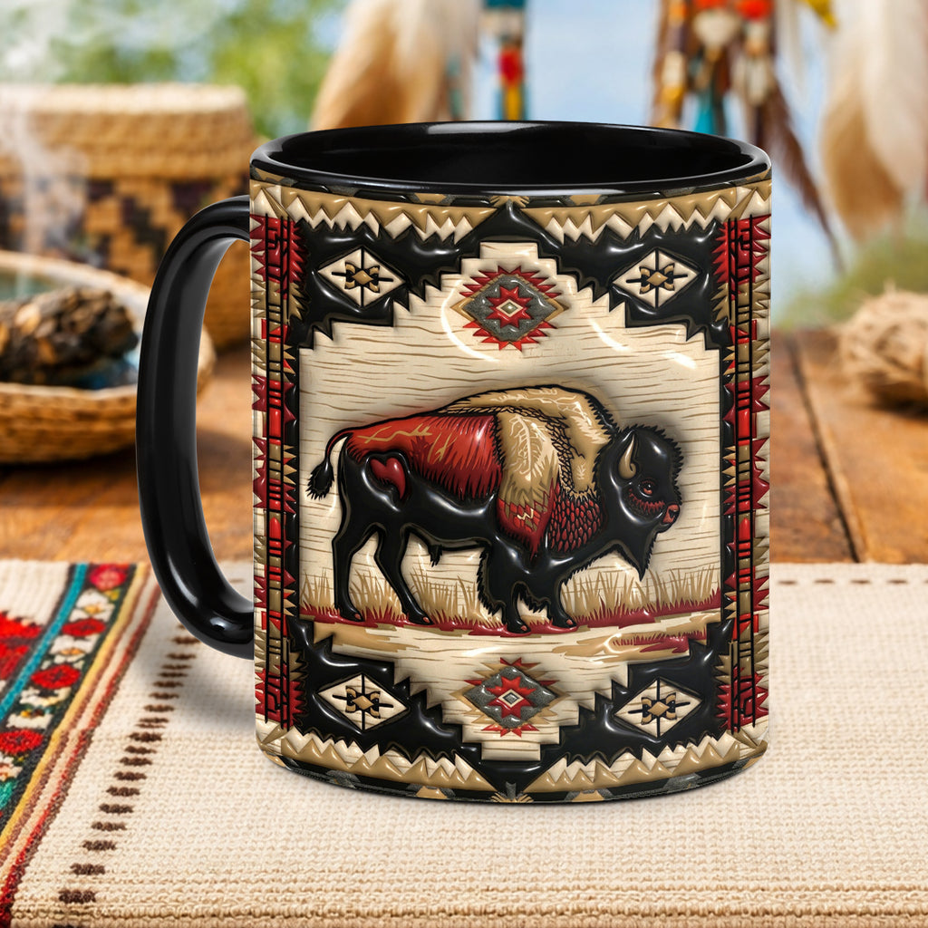 ACM38 Bison Native American Accent Mug