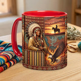 ACM39 Chief and Eagle Native American Accent Mug