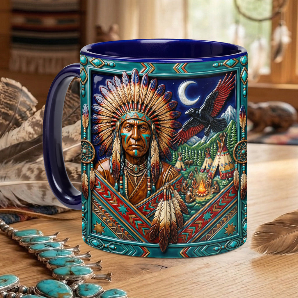 ACM40 Chief and Eagle Native American Accent Mug