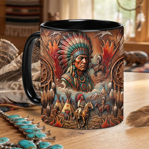 ACM49 Chief Dreamcatcher Native American Accent Mug