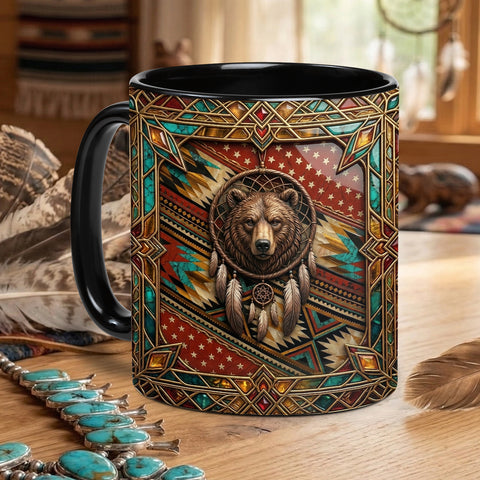 ACM57 Dreamcatcher Bear Native American Accent Mug