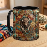 ACM58 Dreamcatcher Bison Native American Accent Mug