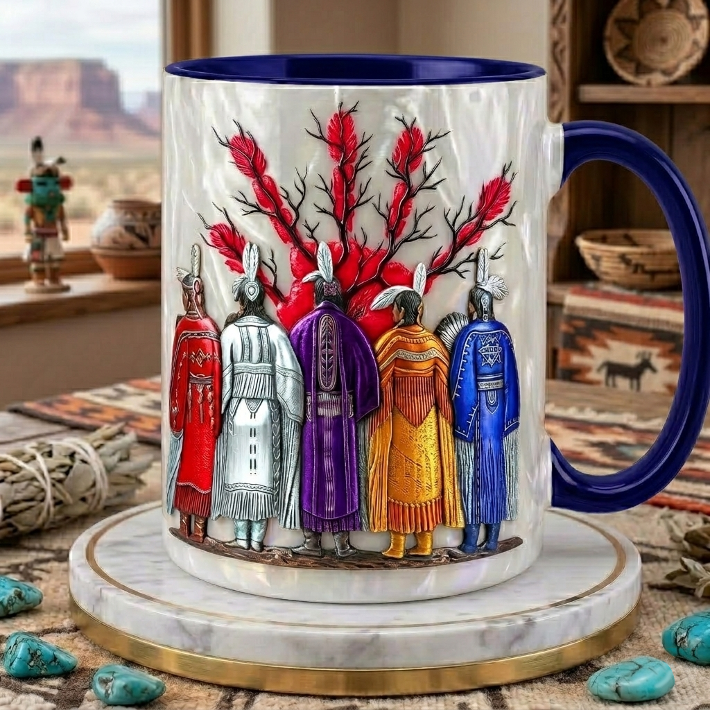 ACM75 Chiefs Red Hand Native American Accent Mug