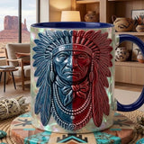 ACM76 Chiefs Red and Blue Native American Accent Mug