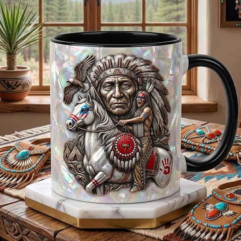 ACM81 Chief Hunter Native American Accent Mug
