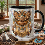 ACM84 Owl Dreamcatcher Native American Accent Mug