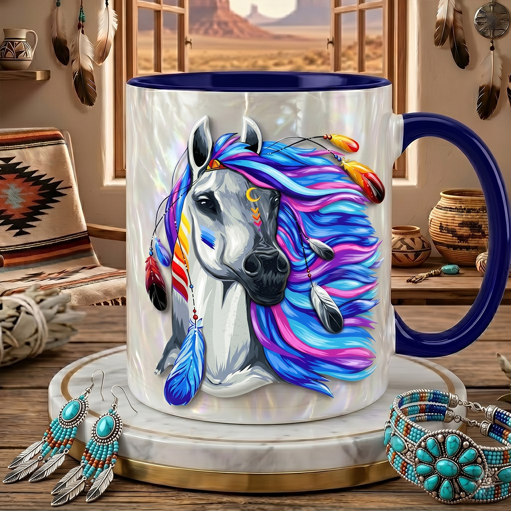 ACM85 Horse Native American Accent Mug