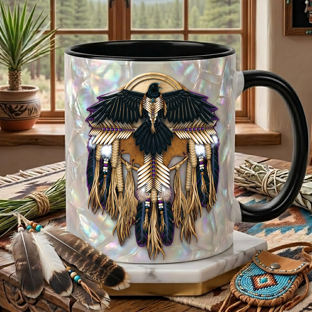 ACM86 Falcon Dreamcatcher Native American Accent Mug