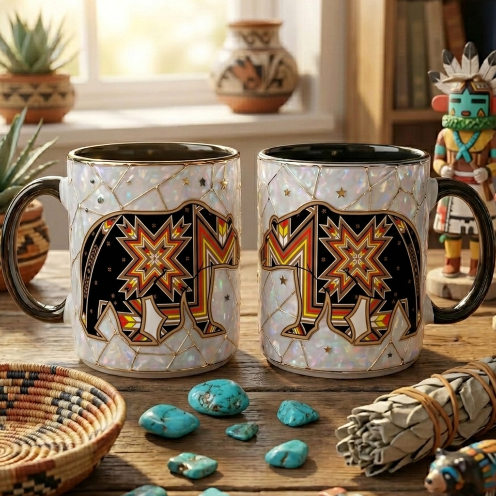 ACM90 Tribe Bear Native American Accent Mug