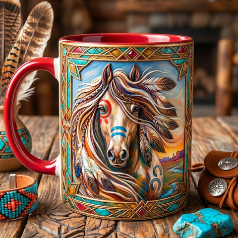 ACM96 Tribe Horse Native American Accent Mug