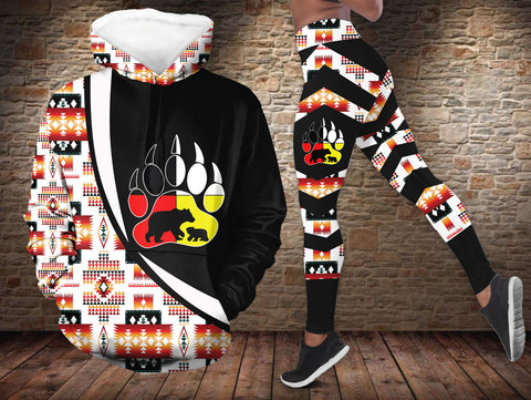 AQS0026 Mama Bear Native American Hoodie Leggings Set