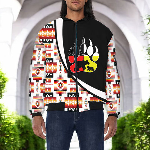 AQS0026 Native American Bomber Jacket With Sleeve Pocket