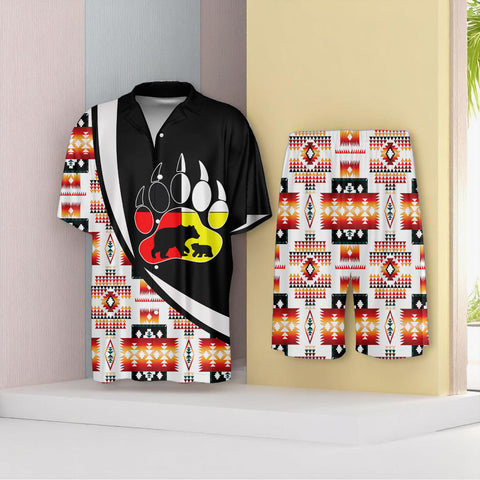 AQS0026 Native American Men Imitation Silk Shirt Suit