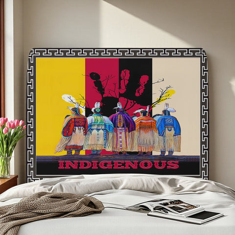 ARR0003 Native American Elastic Headboard Cover
