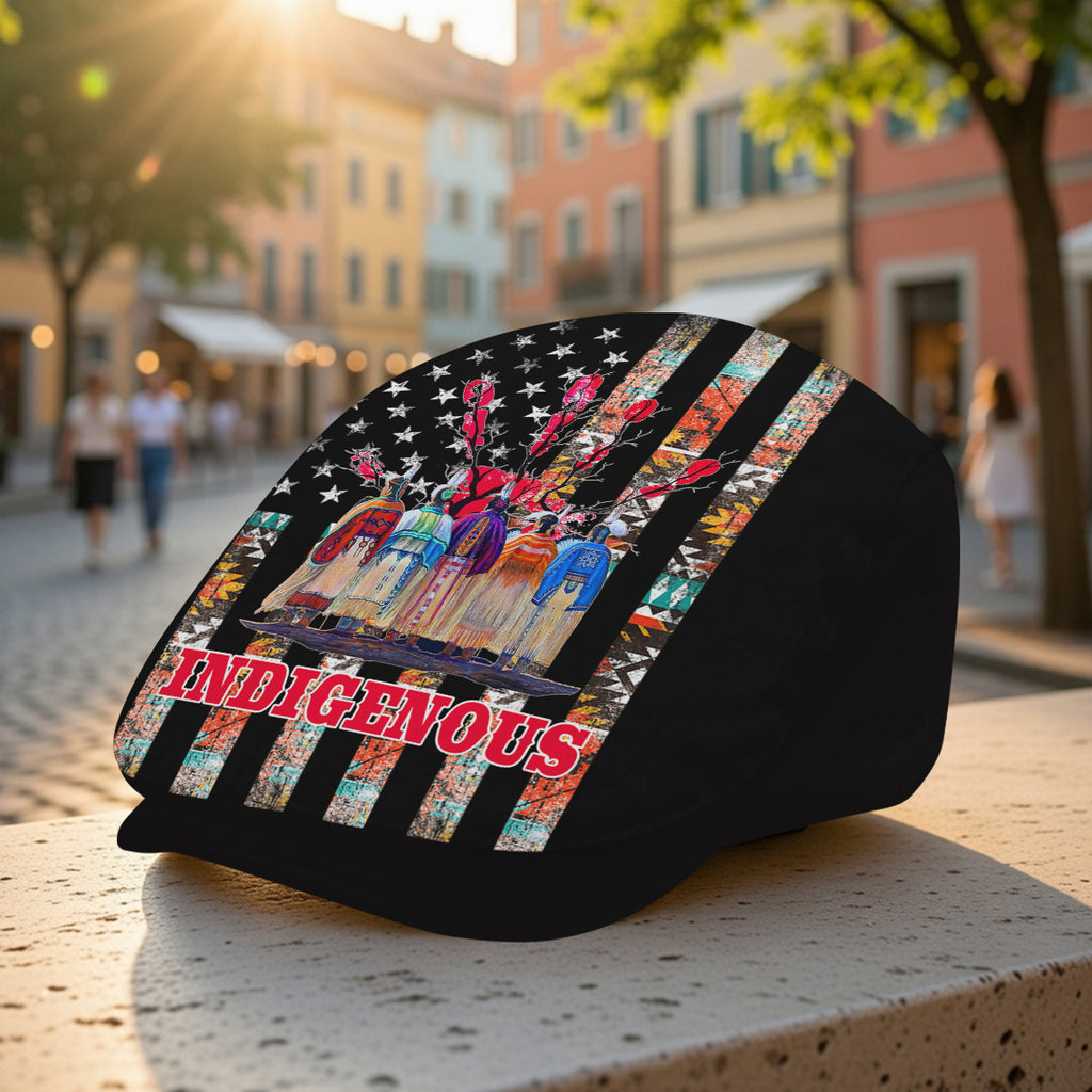 American Flag Native Tribe Feather Pride Native American Jeff Cap