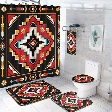 Arrow Pattern Native American-Inspired Bathroom Set – DS260730M11
