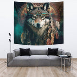 TPT00015 The Wolf Native American Tapestry
