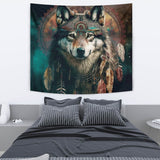 TPT00015 The Wolf Native American Tapestry