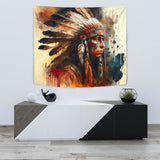 TPT00013 Chief Native American Tapestry