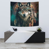 TPT00015 The Wolf Native American Tapestry