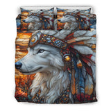 GB-NAT00905 Wolf Color Native American