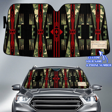 BB251223M01 Custom Name Native American Auto Sun Shade