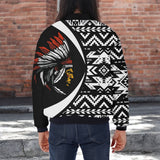 BB251225M01 Chief Native American Bomber Jacket With Sleeve Pocket