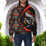 BB251225M03 Chief Native American Bomber Jacket With Sleeve Pocket