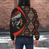 BB251225M03 Chief Native American Bomber Jacket With Sleeve Pocket