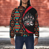 BB251225M08 Bear Claws Native American Bomber Jacket With Sleeve Pocket