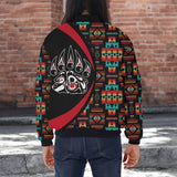 BB251225M08 Bear Claws Native American Bomber Jacket With Sleeve Pocket