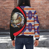 BB251225M10 Chief Native American Bomber Jacket With Sleeve Pocket