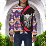 BB251225M11 Bison Native American Bomber Jacket With Sleeve Pocket