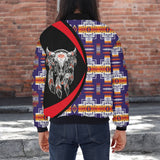 BB251225M11 Bison Native American Bomber Jacket With Sleeve Pocket