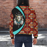 BB251225M15 Bison Native American Bomber Jacket With Sleeve Pocket