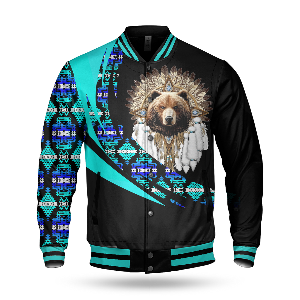 BBJ0014 Pattern Native American Baseball Jacket