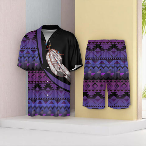BJ000132 Native American Men Imitation Silk Shirt Suit