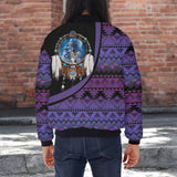 BJ000132v3 Dreamcatcher Native American Bomber Jacket With Sleeve Pocket