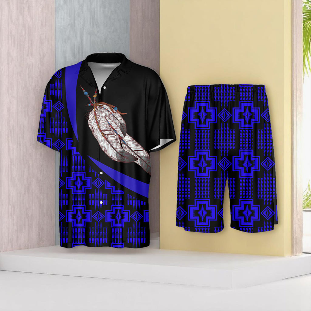 BJ000150 Native American Men Imitation Silk Shirt Suit