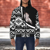 BJ000152 Feather Native American Bomber Jacket With Sleeve Pocket