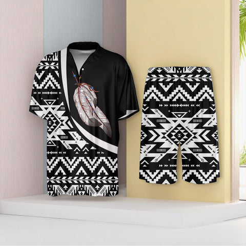 BJ000152 Native American Men Imitation Silk Shirt Suit