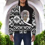 BJ000152 Wolf Native American Bomber Jacket With Sleeve Pocket