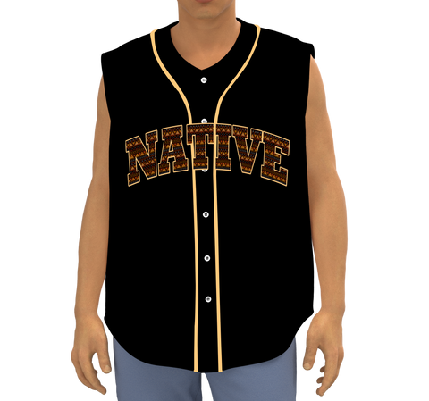 BJ000173 Pattern Native American Men's Sleeveless Baseball Jersey