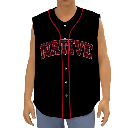 BJ000174 Pattern Native American Men's Sleeveless Baseball Jersey