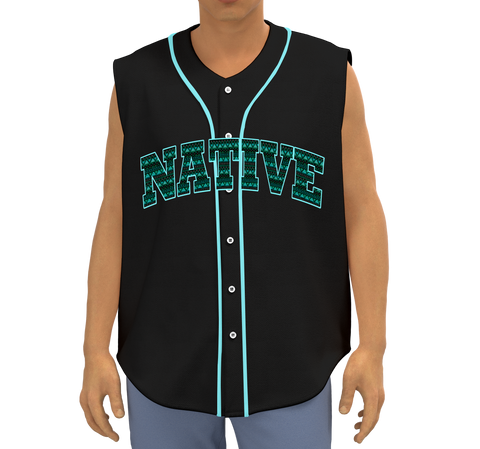 BJ000175 Pattern Native American Men's Sleeveless Baseball Jersey