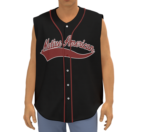 BJ000176 Pattern Native American Men's Sleeveless Baseball Jersey