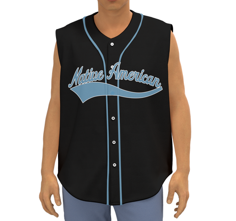 BJ000177 Pattern Native American Men's Sleeveless Baseball Jersey