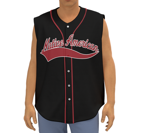 BJ000178 Pattern Native American Men's Sleeveless Baseball Jersey